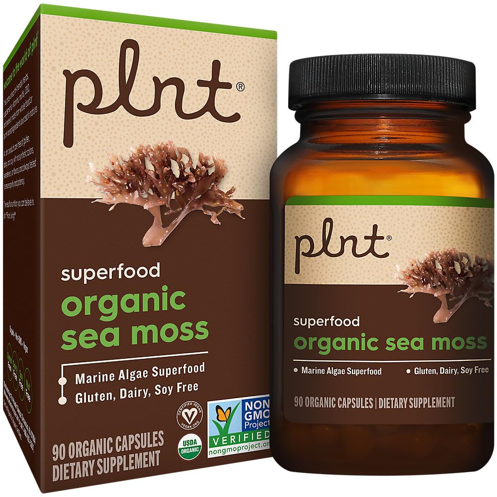 plnt Organic Sea Moss a Marine Algae Superfood a 900 MG Organic Irish Moss (90 Capsules)