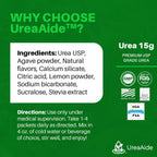 KidneyAide UreaAide Urea Powder Sparkling Natural Orange Flavor for Low Sodium 60 Packs Urea Powder for Hyponatremia, SIADH, Nephrologist Invented 100% Medical Grade Urea 15 gram Urea Per Packet