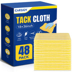 CAREGY 48Pcs Tack Cloth for Removing Dust from Woodworking, Sanding Particles, Clean & Polish, Ideal for Woodworking & Painting,Wax and Silicone Free, 18 x 36 Inches Dust Cloths
