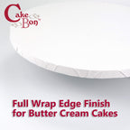 Cakebon Cake Boards Square - Sturdy 1/2 Inch Thick Drums - 10 Inch Professionally Wrapped Edges Black 6-Pack