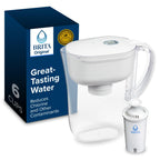 Brita Small 6-Cup Water Filter Pitcher, Includes 1 Filter, White