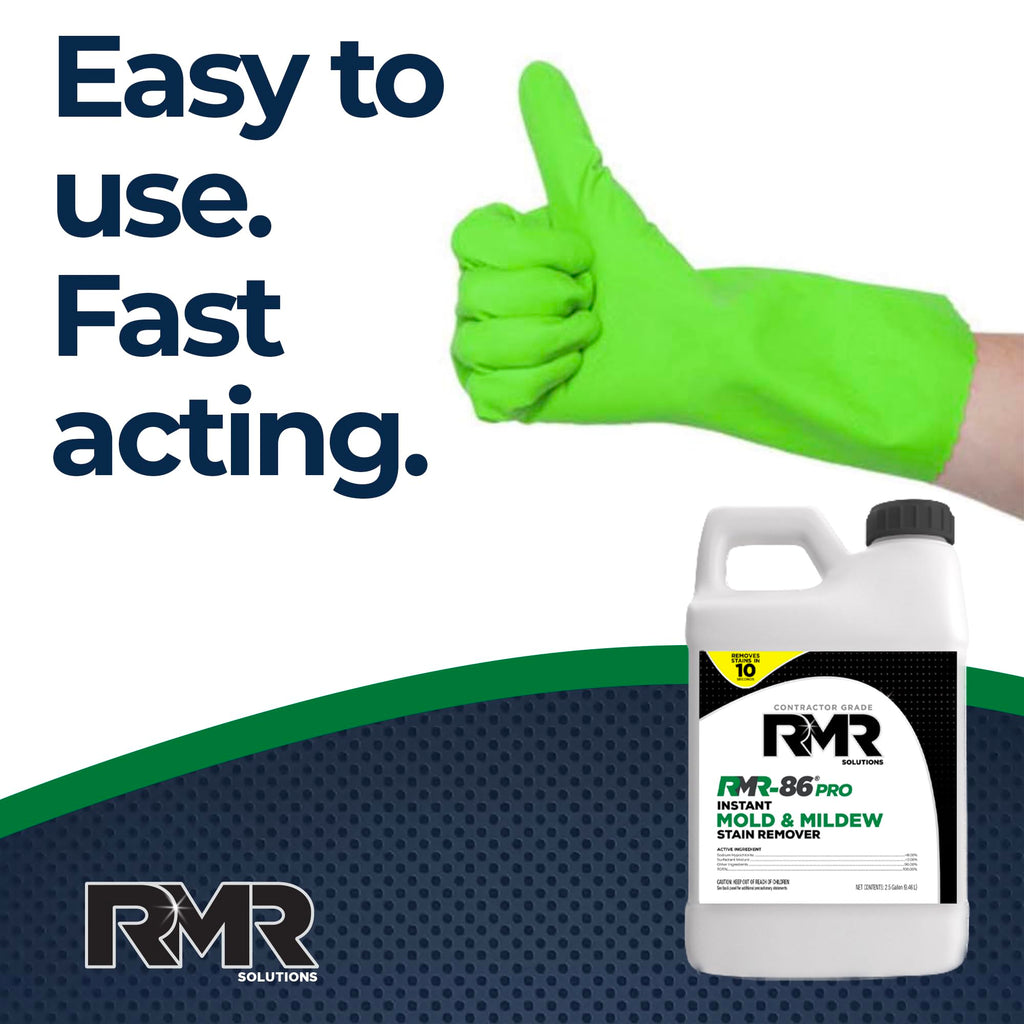 RMR-86 Pro Instant Mold Stain & Mildew Stain Remover - Contractor Grade Cleaning Solution, Professional Quality Formula, Odor Removal, 2.5 Gallon, 2 Pack