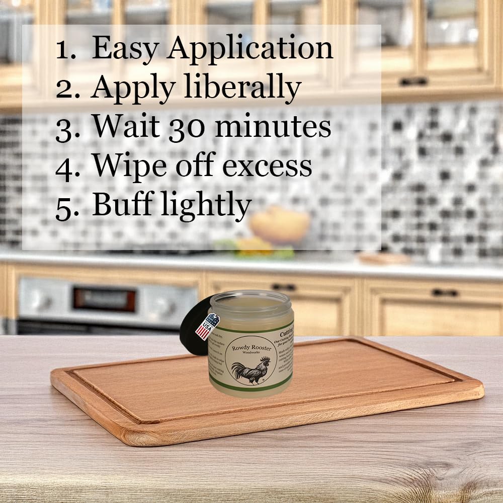 Cutting Board Gel - Wax and Oil Treatment in One - with Food Grade Mineral Oil & Beeswax-Butcher Block Conditioner, Cutting & Charcuterie Board Wax, Citrus Scent.-USA Made* (8 fl.oz)