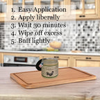 Cutting Board Gel - Wax and Oil Treatment in One - with Food Grade Mineral Oil & Beeswax-Butcher Block Conditioner, Cutting & Charcuterie Board Wax, Citrus Scent.-USA Made* (8 fl.oz)