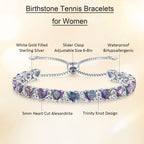 ETERMBOL June Birthstone Tennis Bracelets for Women