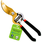 Garden Guru Indestructible Titanium Garden Clippers - Professional Bypass Hand Pruner Pruning Shear with Comfort Grip Handles for Gardening, Trimming, and Yard Work - Hardened Steel & Titanium Blade