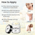HJCMANA Beef Tallow for Skin 4 OZ, Natural Unscented Tallow and Honey Balm, Grass Fed Beef Tallow for Face and All Skin Types