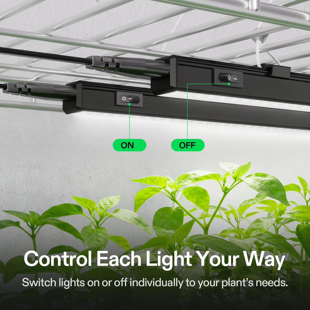 VIVOSUN T5 Grow Lights for Indoor Plants, 5000K Full Spectrum, 1FT