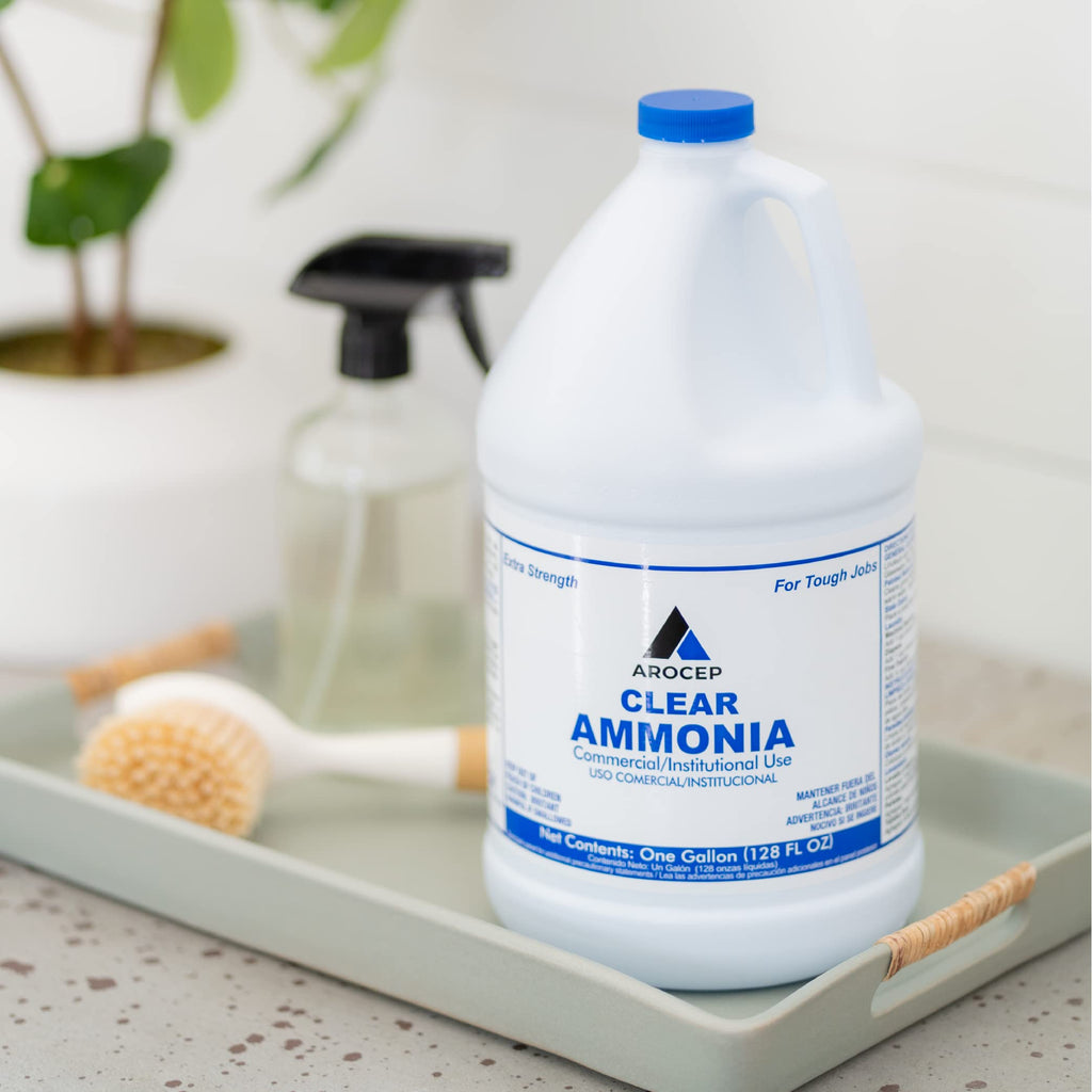 CPDI Clear Ammonia Cleaner Liquid, 1 Gallon, Multipurpose, Multi-Surface Cleaning Solution Removes Grease, Hard Water Stains, and Odors, Kitchen and Bathroom Use