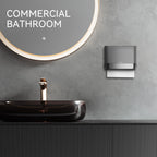 interhasa! Commercial Paper Towel Dispenser Wall Mount - ADA Compliant Multifold Trifold & C-Fold Hand Towel Holder for Restroom, Office, Clinic. Lockable, No-Drill ABS, 10.8" L x 3.5" W x 8" H