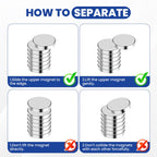 60 Pcs Rare Earth Magnets, 18x3mm Disc Magnet Neodymium Magnets Small Magnets for Crafts, DIY, Office, Dry Erase Board, STEM Measurement Kit