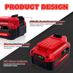Cheerlark Upgrade 2-Pack 20V 8.0Ah Replacement for Craftsman 20V Battery V20 Lithium ion Batteries Compatible with CMCB205 CMCB204 CMCB206 CMCB202 CMCB201 20V Cordless Power Tools