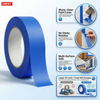 SWRT Blue Painters Tape 1 Inch x 55 Yards, 12 Rolls (660 Yards) – Sharp Clean Paint Lines, No-Residue Painters Tape for Walls, Trim & Baseboards, Easy Removal Masking Tape for Home Projects