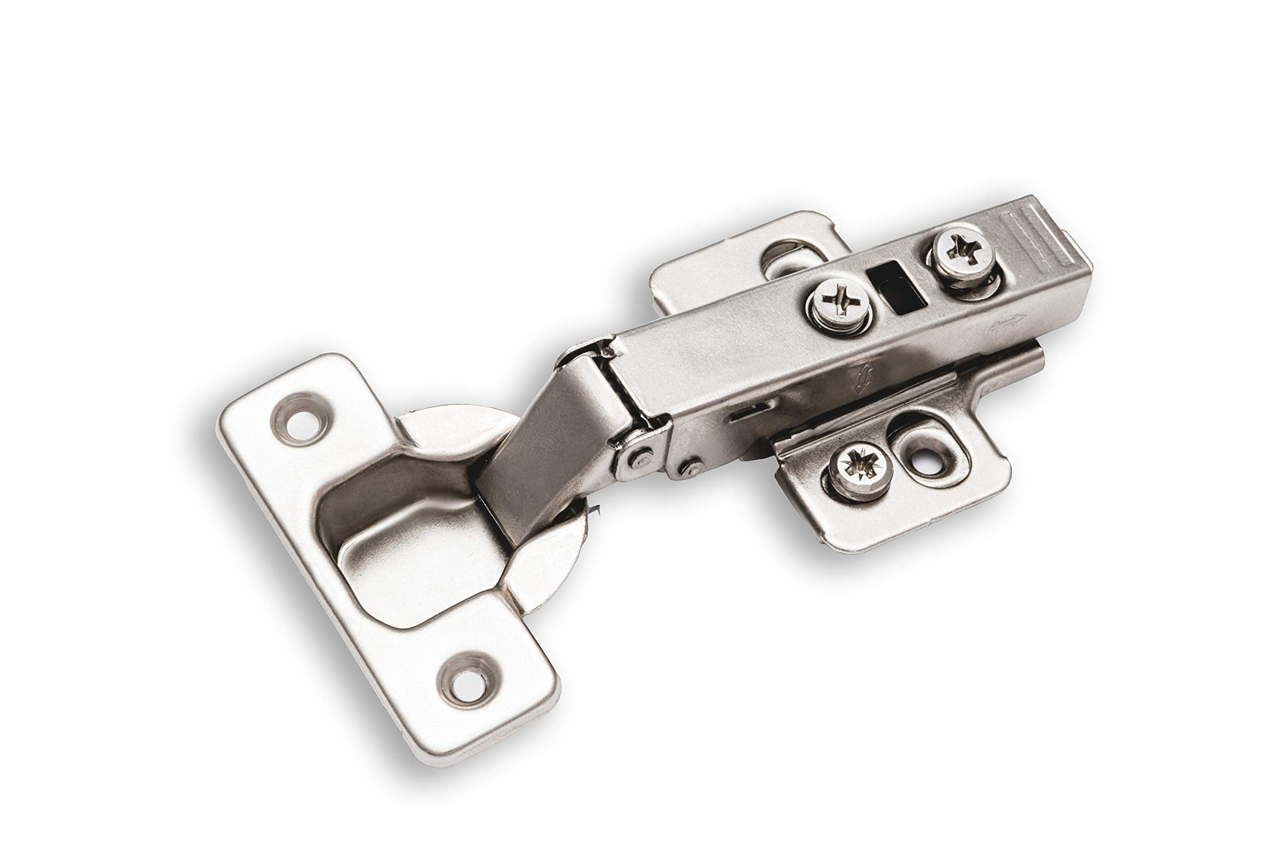 Berta 50-Pack Full Overlay Frameless Soft-Close European Hinges, 110° 3D Adjustable, Clip-On Concealed Kitchen Cabinet Door Hinges with Screws - Ideal for Modern Cabinet
