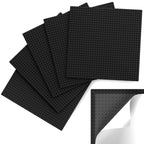 Pokiiulk Classic Baseplates, Peel and Stick Base Plates for Building Bricks, Compatible with Major Brands, Self-Adhersive Base for Bricks 10" x 10", 6 Pack Black…