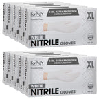 ForPro Disposable Nitrile Gloves, Chemical Resistant, Powder-Free, Latex-Free, Non-Sterile, Food Safe, 4 Mil, White, X-Large, 1000-Count