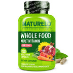 NATURELO Multivitamins for Teenage Girls/Boys, 180 Capsules, Whole Food Multivitamin with Minerals, Non-GMO, Vegetarian