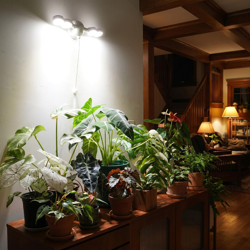 SANSI Wall Mounted Grow Light, 30W Dual Head Full Spectrum with Remote