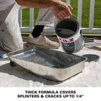 KILZ Over Armor Textured Solid Coating Resurfacer for Wood, Composite and Concrete Surfaces, Black Olive, 1 Gallon