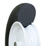 Universal Fit, Flat Free Wheelbarrow Tire and Wheel Assembly with Adapter Kit, black