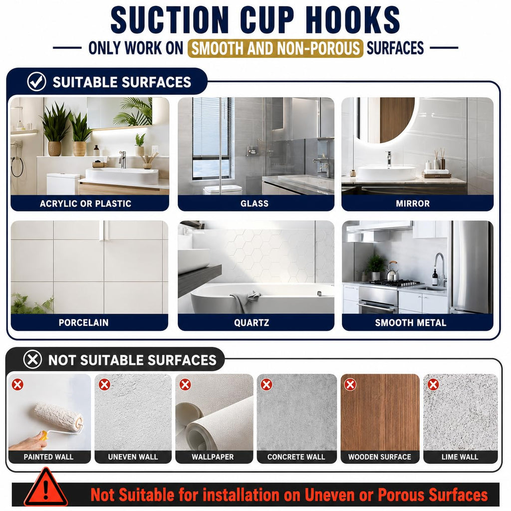 MOTAIPEAK Suction Cup Hooks for Shower,Removable Shower Towel Suction Hooks for Bathroom Wall,Kitchen,Glass,Mirror,Tile to Hang Robes,Loofah-Chrome(2-Pack)