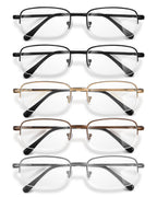 NOVIVON 2.75 Metal Reading Glasses Men - Durable Readers with Blue Light Filtering - Clear Vision