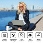 Okany Blue Light Blocking Glasses Gaming Computer Glasses Powerful Professional Screen Filter, 2.0 Upgraded Technology Anti-Fatigue Anti Glare UV Protection & Eyestrain Game Glasses for Women Men