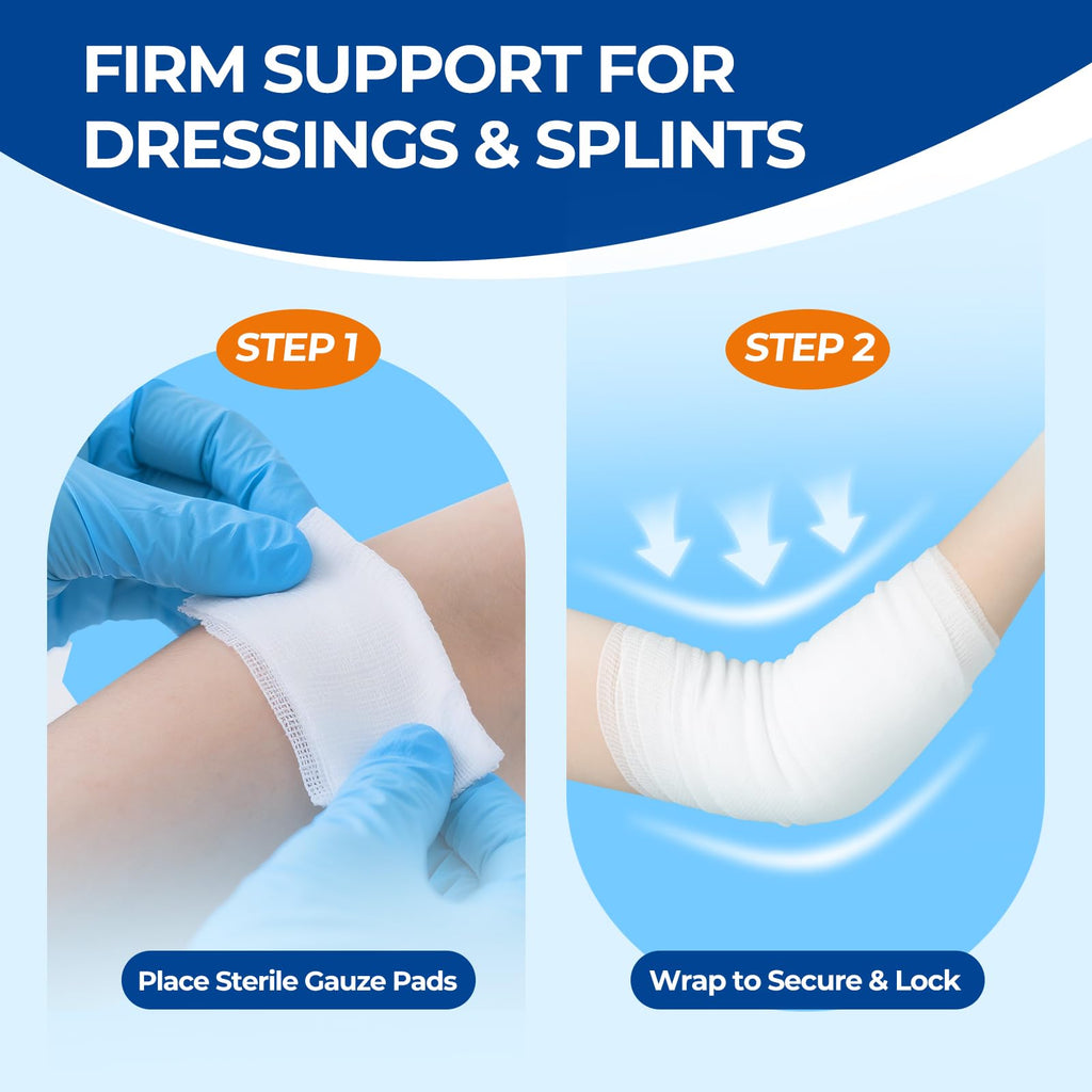 Kingstar Sterile Stretch Gauze Rolls, Bulk 120 Pack 2in x 4.1 Yards