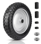 FEILOONG 4.80/4.00-8 Tire and Wheel, 14.5" Flat Free Wheelbarrow Tires