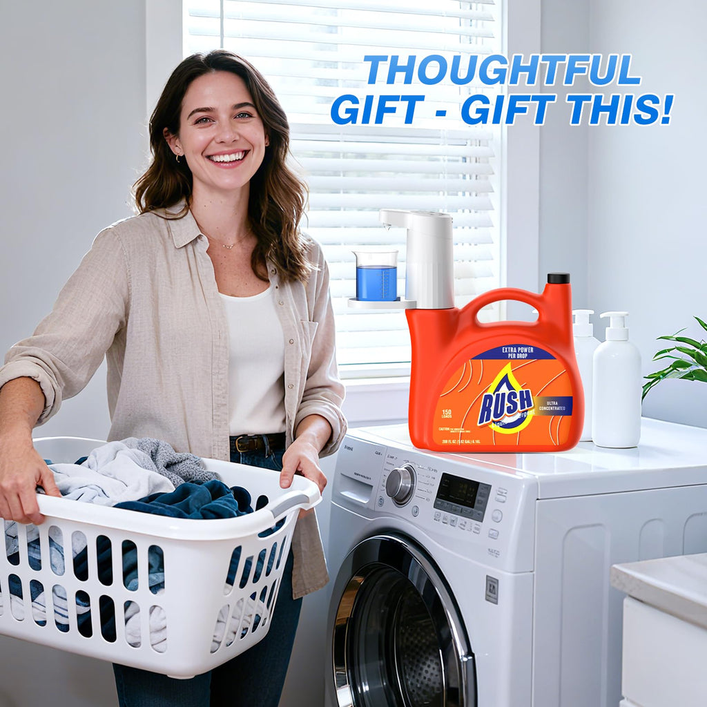 Electric Laundry Detergent Dispenser Pump, One-Press 15-75ml, Fast Dispense