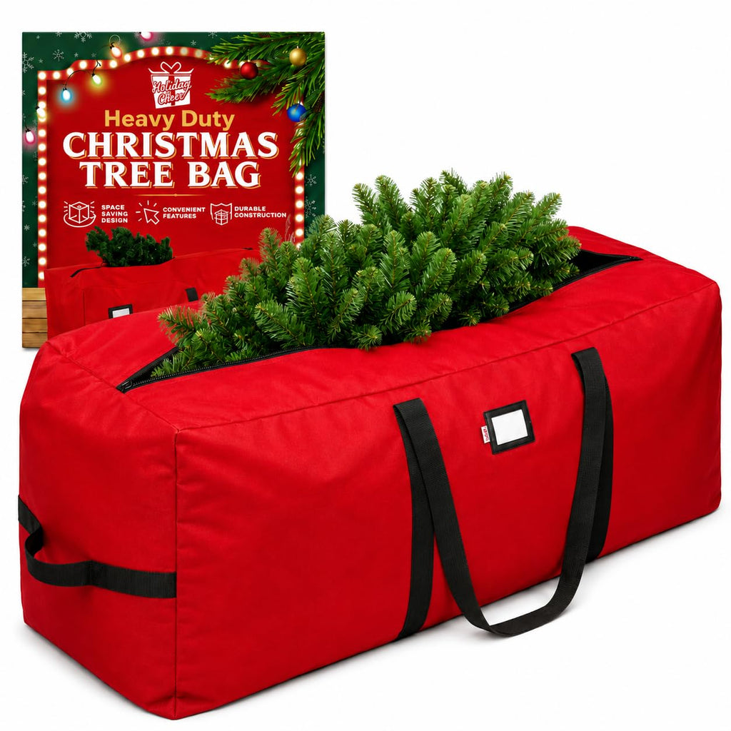 Holiday Cheer Christmas Tree Storage Bag Waterproof 9ft Red