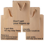 MilkToast Brands Funny Gift Bag Set of 5, Gift Bags With Handles 11 x 8 x 4