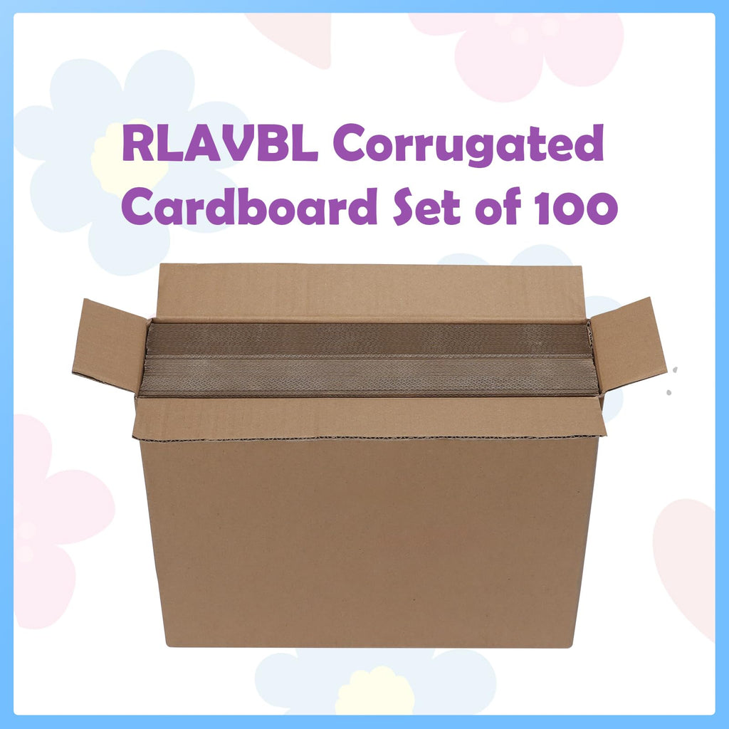 RLAVBL 100 Pack 11x14 Corrugated Cardboard Sheets, Flat Cardboard Inserts for Shipping, Mailing, Packing, DIY Crafts