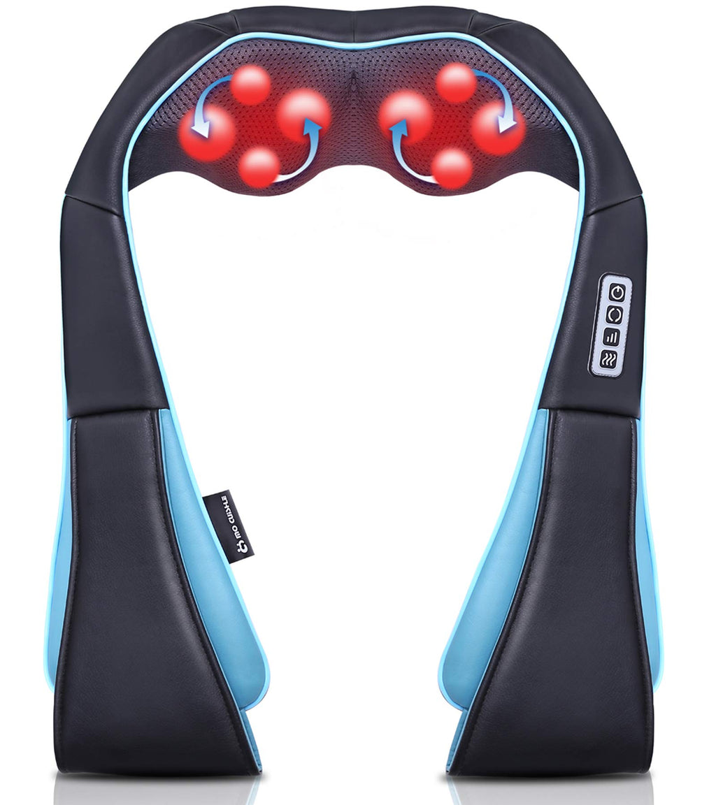 Mo Cuishle Shiatsu Back Neck & Shoulder Massager with Heat, Gifts (Black)