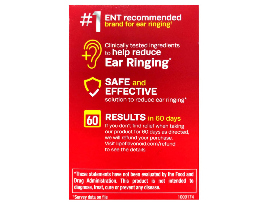 Lipo-Flavonoid Plus Dietary Supplement, For Ear Health 100 ea Pack of 3