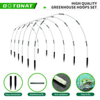 OOTONAT 8FT Garden Hoops Grow Tunnel Kit - Rust-Free Fiberglass Frame for Raised Beds, 36pcs - DIY Plant Support for Garden Netting, Row Covers, and Greenhouse Protection