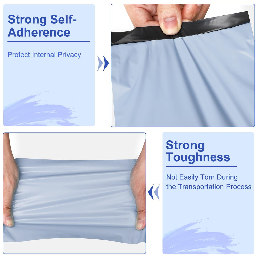 JollyTrip Poly Mailers 14.5x19, Large Poly Mailers 100 Pack, Shipping Mailers with Self Seal Adhesive, Waterproof and Tear-Proof Mailers Poly Bags for Small Business (Light Blue）
