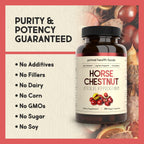 Primal Health Foods Horse Chestnut Extract 500 mg 120 Servings | Varicose Veins and Blood Vein Health | Vegetarian, Non-GMO & Gluten Free