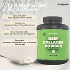 Zen Principle Grass-Fed Agglomerated Collagen Peptides 5 lb. Anti-Aging Hydrolyzed Protein Powder for Healthy Hair, Skin & Joints. Paleo and Keto Friendly, GMO and Gluten Free, Pasture-Raised Bovine.