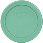 Pyrex (1) 7202-PC 1-Cup Green, (2) 7200-PC 2-Cup Orange, (2) 7201-PC 4-Cup Cadet Blue, (1) 7402-PC 6/7-Cup Red, (2) 7210-PC 3-Cup Light Green, (1) 7211-PC 6-Cup Red Lids - Made in USA