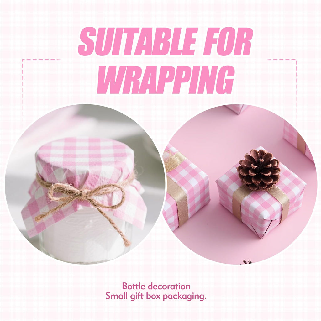 100pcs Waxed Deli Paper Sheets, 7x7" Food Basket Liners for Sandwiches, Burgers. Pink Checkered Deli Wrap Wax Paper Sheets by Neyimqr