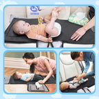 Portable and Waterproof XL Baby Changing Mat - This Nappy Changing mat is a Detachable Bag consisting of 6 Pockets Along with a Wipe Dispenser and a Comfortable Cushion for Baby's Head