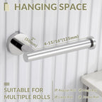 Toilet Paper Holder Polished Chrome, APLusee 304 Stainless Steel Tissue Roll Hanger, Round TP Roll Dispenser for Bathroom Kitchen Washroom, Wall Mount