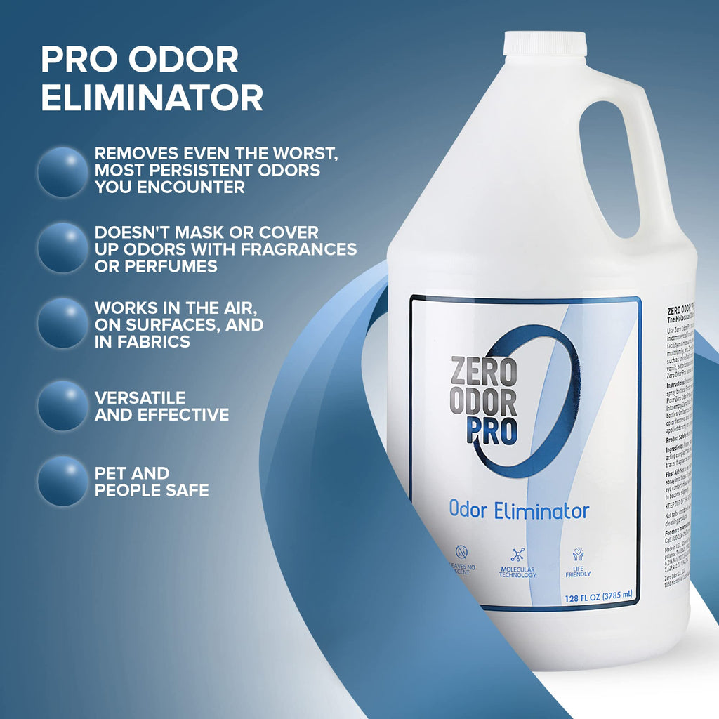 Zero Odor Pro Commercial Odor Eliminator Refill, Room Deodorizer, 128 oz