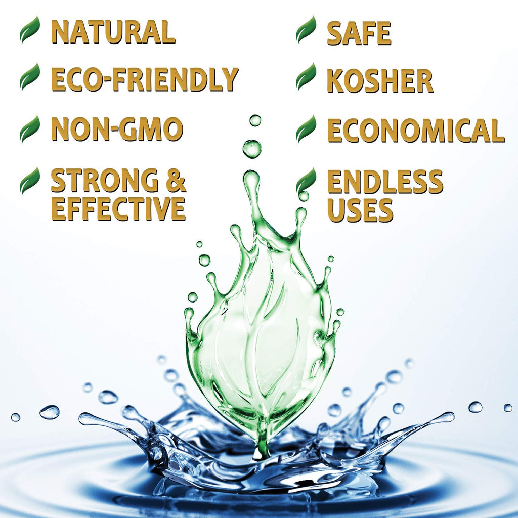 OrganicMatters Vinegar 30% Organic Industrial Cleaning Agent Concentrate, Pure Non-GMO Kosher All-Purpose Home & Garden Vinegar, Eco-Friendly (128 oz Gallon Refill)