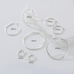 Gokeey Silver Earrings for Women Trendy, Hypoallergenic Silver Hoop Earrings for Women, Small Hoop Earrings Huggie Hoops Earrings for Jewelry Gifts 14mm 20mm 30mm 40mm