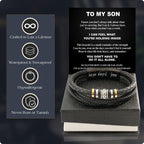 Larvincy To My Son Bracelet From Mom Dad, Wedding Birthday Graduation Gifts