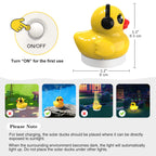 Goallim Solar Floating Pool Lights, 3" Duck Floating Pool Lights Solar Powered, IP68 Waterproof Glow in the Dark Pools Light that Float for Patio, Pond, Spa, Hot tub, Garden Party Decor - 4PCS