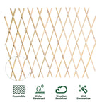 Jollybower 48x72 Inch Expandable Bamboo Trellis, Garden Lattice Fence, Expandable Fence for Climbing Plants, Vines & Ivy,Pet & Dog Barrier（Pack of 1）