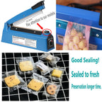 Impulse Heat Sealer Manual Bags Sealer Heat Sealing Machine 12 Inch Impulse Sealer Machine for Plastic Bags PE PP Bags with Extra Replace Element Grip